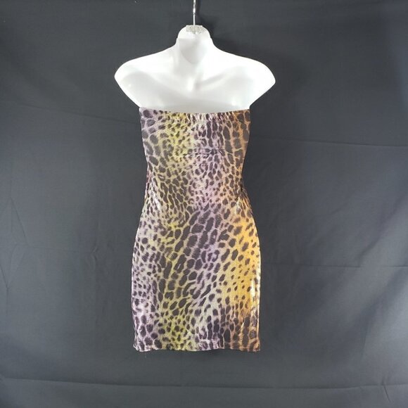 Cheetah Pattern Mini Dress Women's Small - Picture 4 of 4